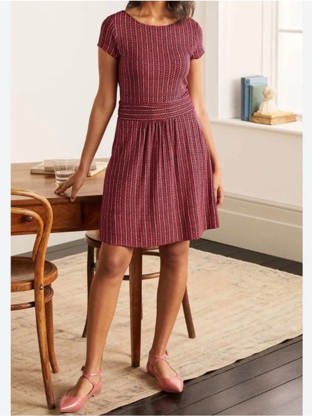 Boden Amelie Jersey Knit Fit and Flare Dress Size US 20/22L
